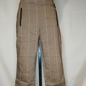 Women's Brown And Baby Blue Plaid Pants